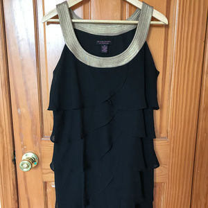 Signature by Robbie Bee Black Ruffled Dress